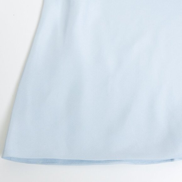 Brooks Brothers 100% Silk Cowl Neck Blouse Light Blue Size 10 - Picture 9 of 11